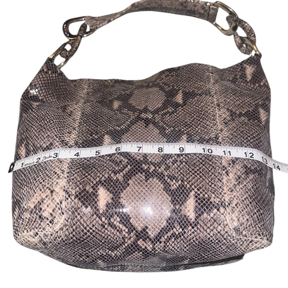 EUC Michael Kors Python-look Leather Hobo Bag Sho… - image 9